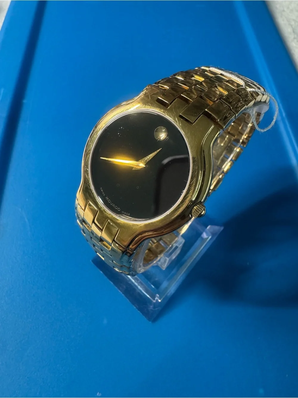 Movado Gold and Black Museum Dial Bracelet Watch